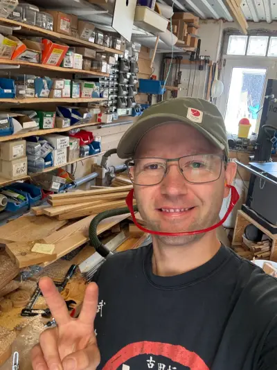 Oliver in der Werkstatt